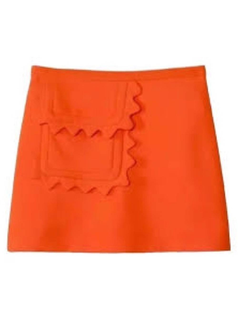 Victoria Beckham Women's Twill Skirt with Scallop Trim Pocket